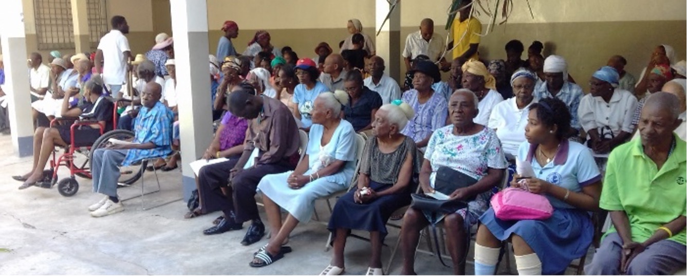 Comedor para personas mayores adultas para la prevención de malnutrición en personas mayores del barrio de Sibert en Puerto Principe