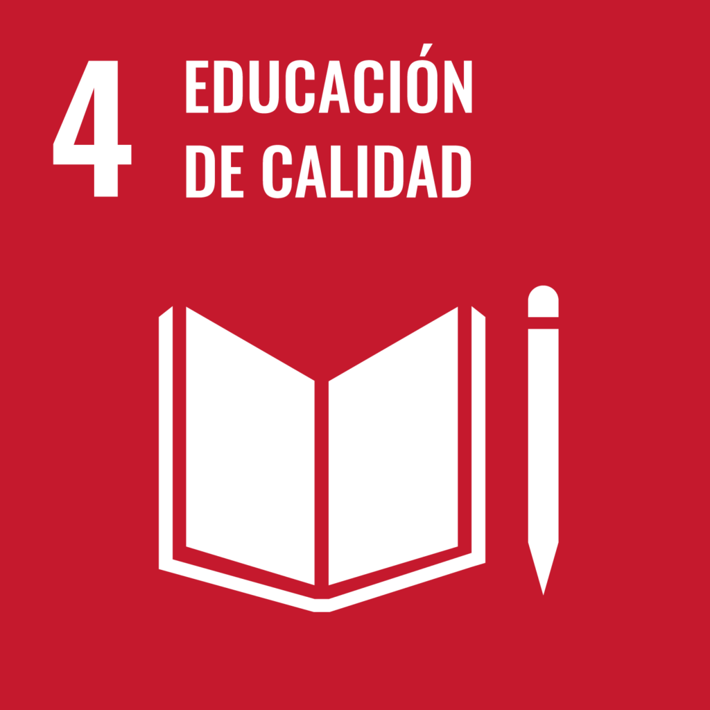 logo del ods 4: educación de calidad